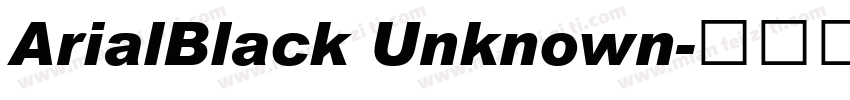 ArialBlack Unknown字体转换